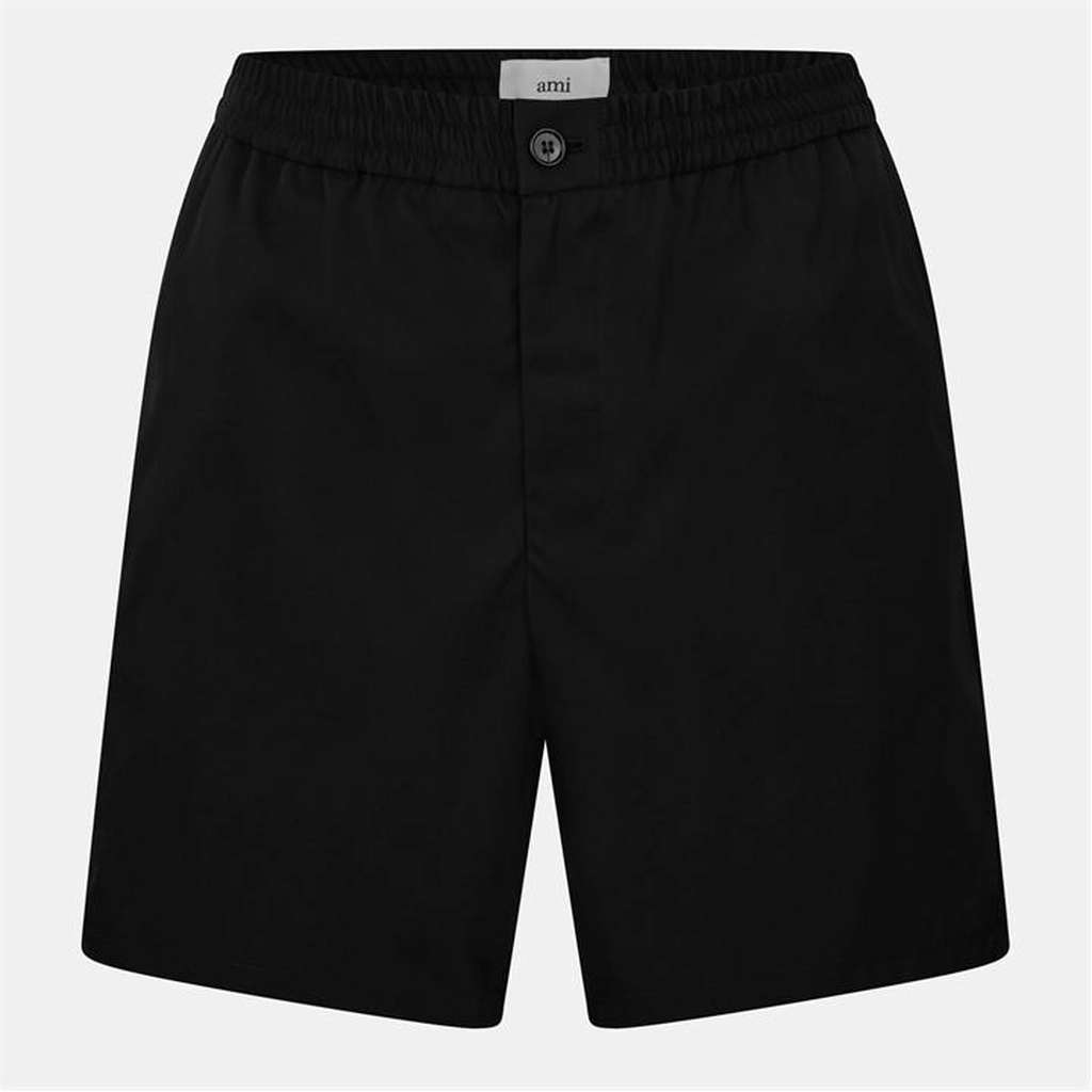 AMI Paris Ami Ami Txt Short - Black